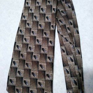 Axis Brown Pattern Checks Checkered Necktie Excell